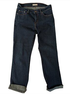 Women's Levi's 512 16W Perfectly Shaping Boot Cut Dark Wash Denim Stretch Jeans